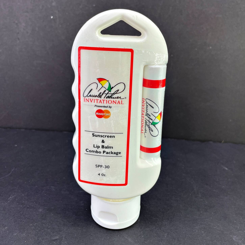 Official Arnold Palmer Invitational 4oz. Sunscreen & Lip Balm Combo NIP SPF 30